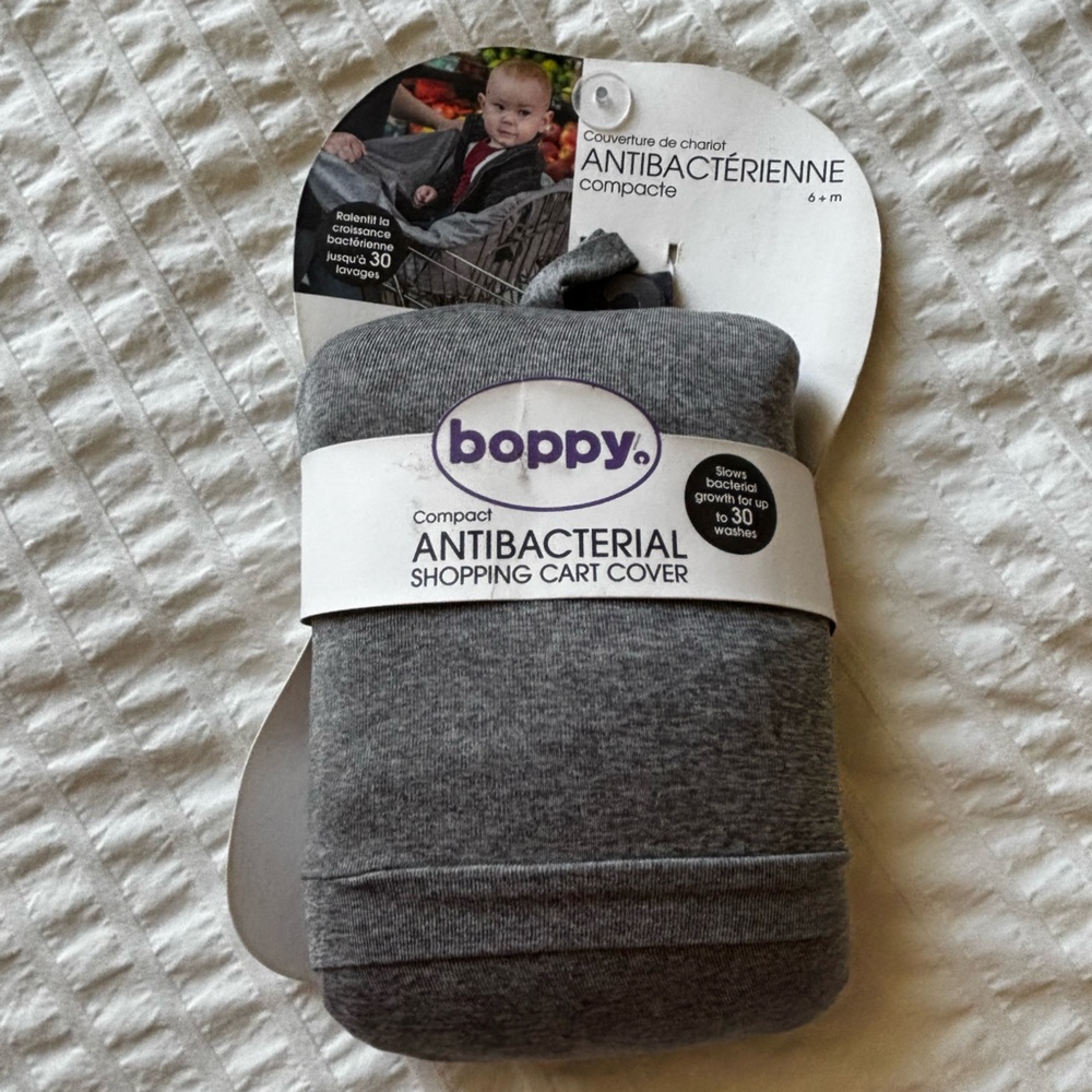 Boppy Antibacterial Gray Shopping Cart Cover